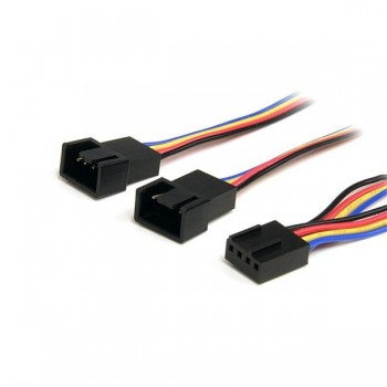 StarTech.com Cable Divisor 0,3m PWM 4 Pines Alimentación Ventilador Fan Placa Base Macho a Hembra, 0 FAN4SPLIT12
