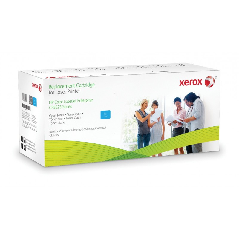 Compatible con HP Colour LaserJet CP5525 - Xerox Cartucho de tóner cian. Equivalente a HP CE271A.