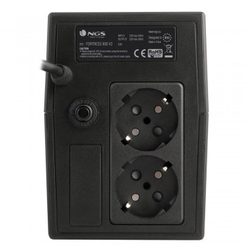 NGS Fortress 900 V2, Negro, Sobrecarga, Cortocircuito, Poder, Estado, 0 - 40 ºC, 10 - 90% FORTRESS900V2