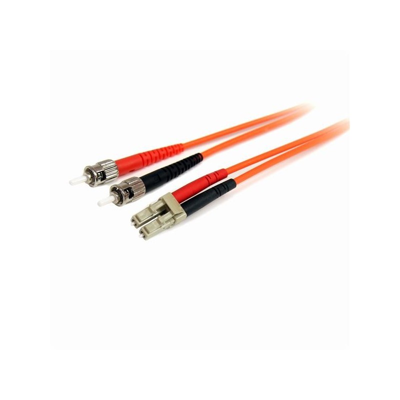 StarTech.com Cable Adaptador de Red de 2m Multimodo Dúplex Fibra Óptica LC-ST 62,5 125 - Patch Duple FIBLCST2