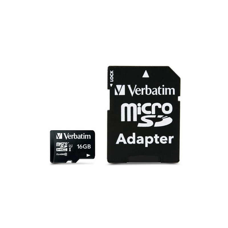 Verbatim Premium 16GB MicroSDHC Clase 10 Negro 44082