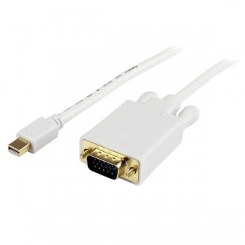 StarTech.com Cable de 91cm de Vídeo Adaptador Conversor Activo Mini DisplayPort a VGA - 1080p - Blan MDP2VGAMM3W