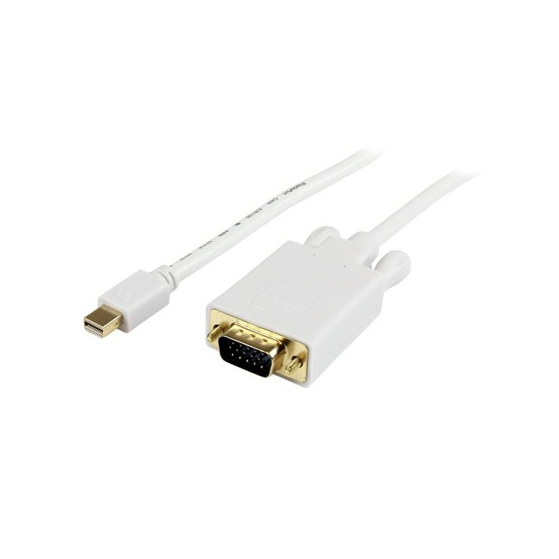 StarTech.com Cable de 91cm de Vídeo Adaptador Conversor Activo Mini DisplayPort a VGA - 1080p - Blan MDP2VGAMM3W