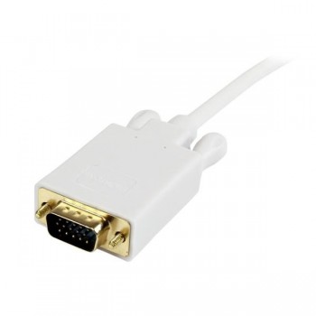 StarTech.com Cable de 91cm de Vídeo Adaptador Conversor Activo Mini DisplayPort a VGA - 1080p - Blan MDP2VGAMM3W
