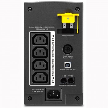 APC Back-UPS 700VA - UPS - CA 230 V - 390 vatios - 700 VA - USB - 4 conector(es) de salida BX700UI