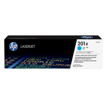 Cartucho de toner original LaserJet HP 201X cian de alta capacidad CF401X