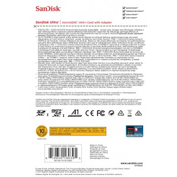 SanDisk 128GB Ultra A1 microSDXC 128GB MicroSDXC Clase 10 Gris, Rojo SDSQUAR-128G-GN6MA