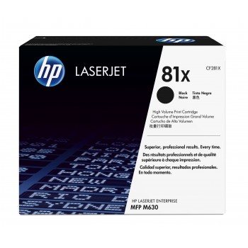 Cartucho de tóner original LaserJet 81X de alta capacidad negro CF281X