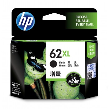 HP Cartucho de tinta original 62XL de alta capacidad negro, Negro, HP, ENVY 5640 e-AiO, ENVY 7640 e- C2P05AEUUS