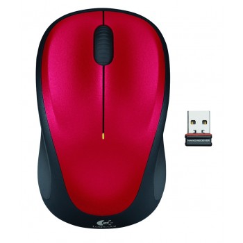 Logitech LGT-M235R Óptico Negro, Rojo 910-002496