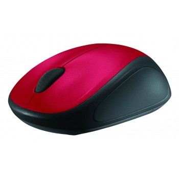 Logitech LGT-M235R Óptico Negro, Rojo 910-002496