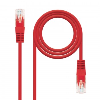 Nanocable 10.20.0101-R, 1 m, Cat5e, U UTP (UTP), RJ-45, RJ-45, Rojo