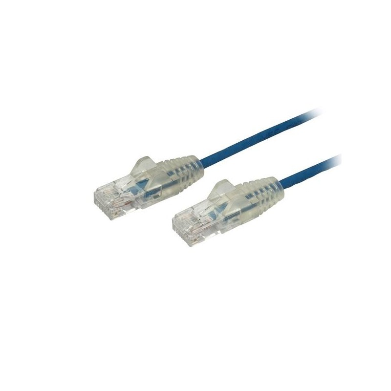 StarTech.com Cable Cat6 de 2m - Delgado - con Conectores RJ45 sin Enganches - Azul N6PAT200CMBLS