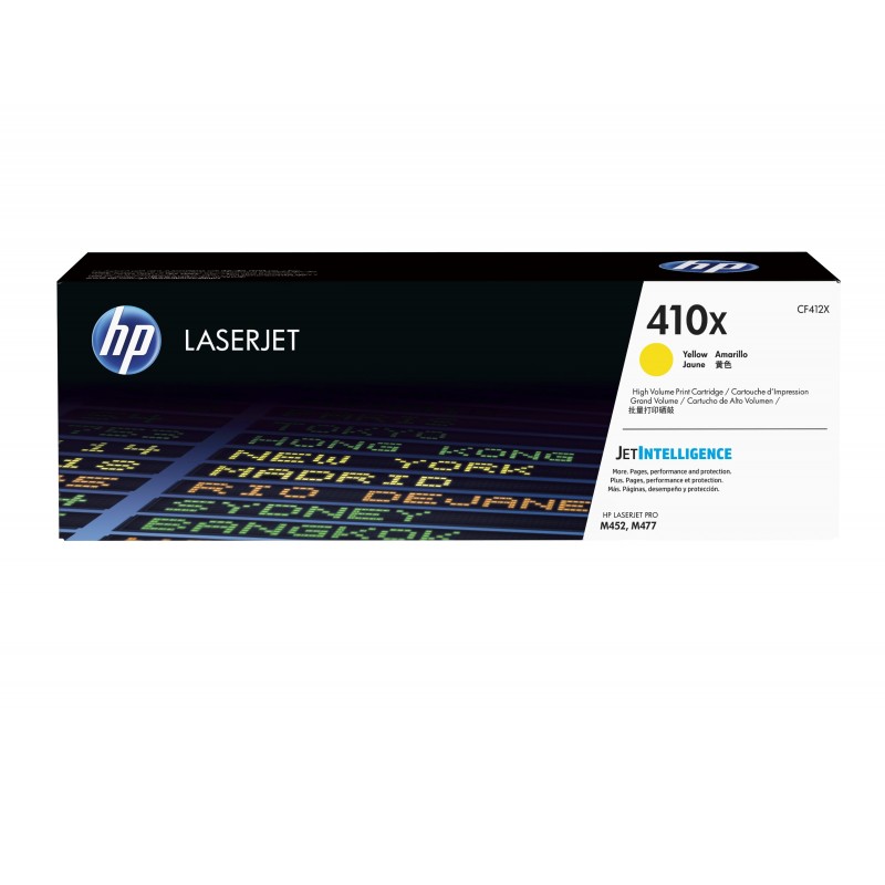Cartucho de toner original LaserJet HP 410X amarilo de alta capacidad CF412X