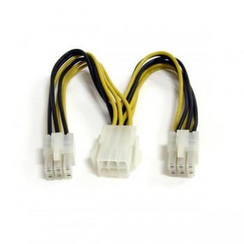 StarTech.com Cable Divisor de Alimentación para PCI Express de 6 pulgadas, 0,1524 m, Macho Hembra, B PCIEXSPLIT6