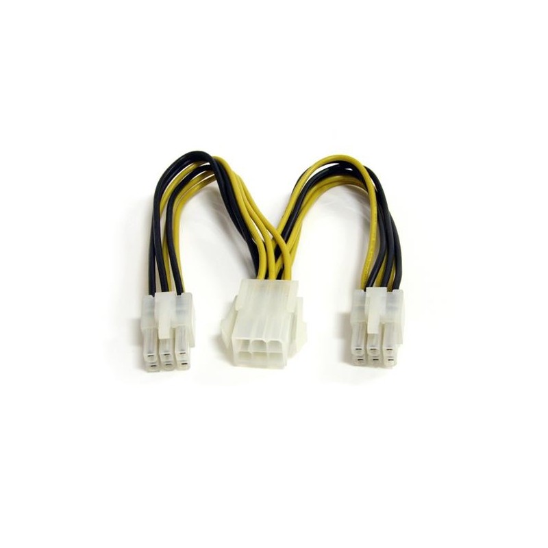 StarTech.com Cable Divisor de Alimentación para PCI Express de 6 pulgadas, 0,1524 m, Macho Hembra, B PCIEXSPLIT6