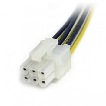 StarTech.com Cable Divisor de Alimentación para PCI Express de 6 pulgadas, 0,1524 m, Macho Hembra, B PCIEXSPLIT6