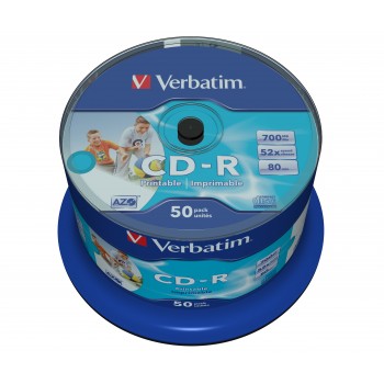 Verbatim DataLifePlus - 50 x CD-R - 700 MB 52x - superficie imprimible ancha - eje - soportes de alm 43438