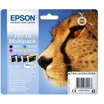 Epson T0715 T0715 Negro, Cian, Magenta, Amarillo C13T07154022
