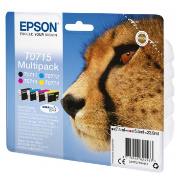 Epson T0715 T0715 Negro, Cian, Magenta, Amarillo C13T07154022