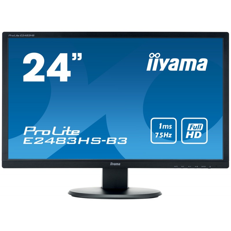 IIYAMA ProLite - 24 - Full HD - TN - 1 ms - Negro - E2483HS-B3