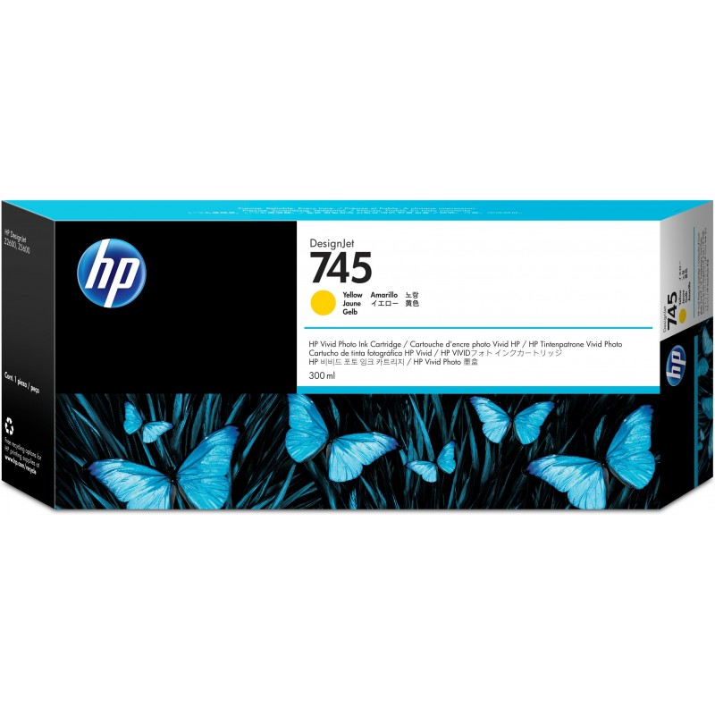 HP Ink 745 300-ml Yellow F9K02A