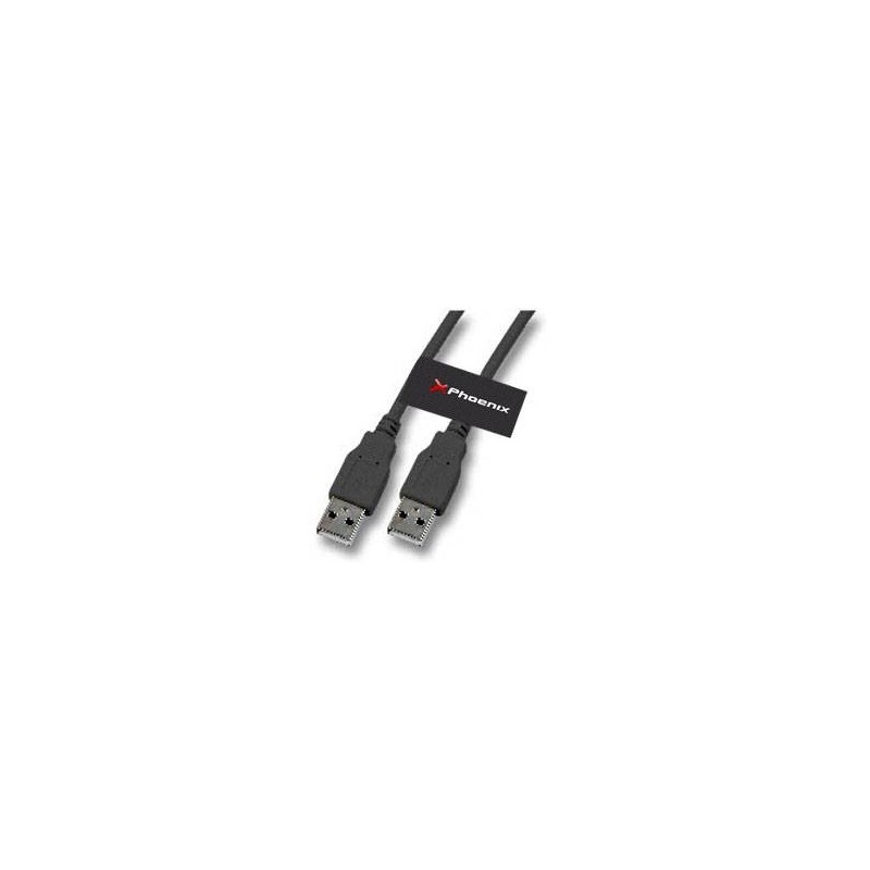 Phoenix Technologies 2m USB A USB A, 2 m, USB A, USB A, 2.0, Macho Macho, Negro PHCABLEUSBAMAM2M
