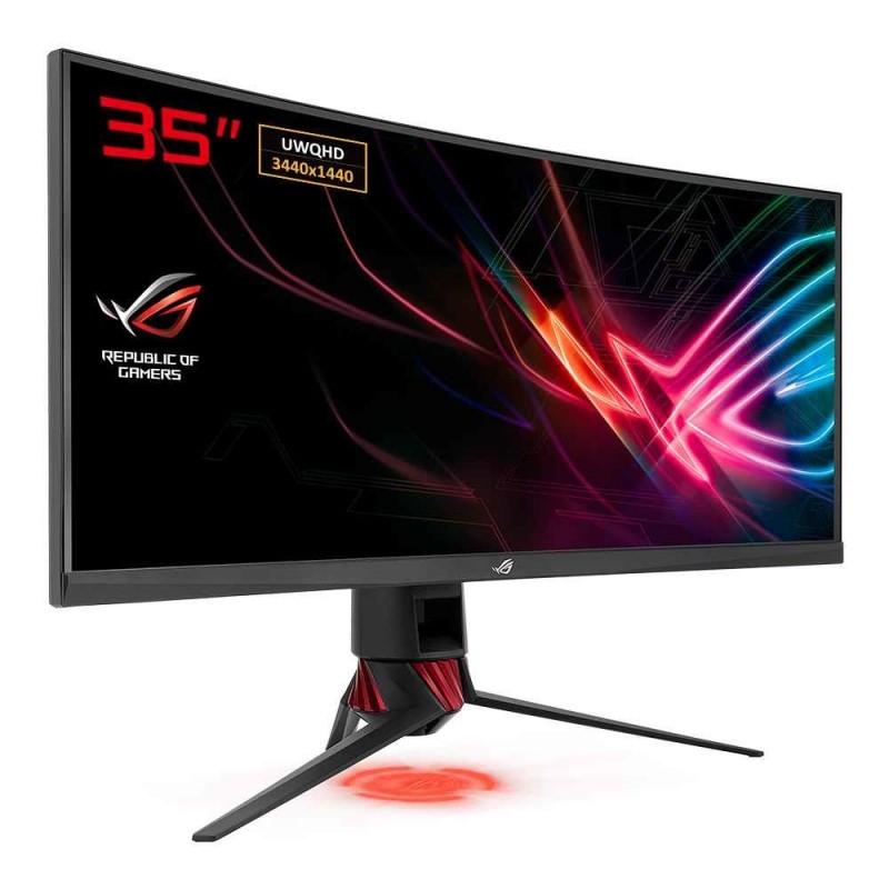 Asus - 35 - UltraWide Quad HD - VA - 4 ms - Negro, Gris, Rojo - 90LM03Q0-B01170