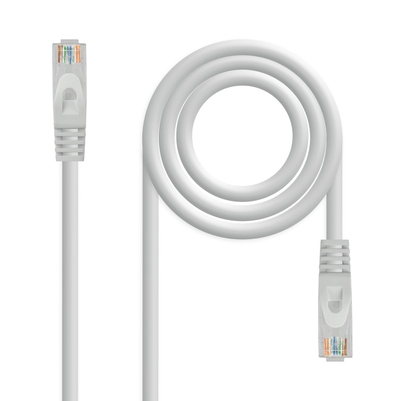 Nanocable Cable de red latiguillo RJ45 LSZH Cat.6A UTP AWG24, Gris, 0.5 m 10.20.1800