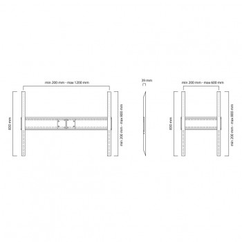 NEWSTAR LFD-W1500 Montaje de pared para monitores 