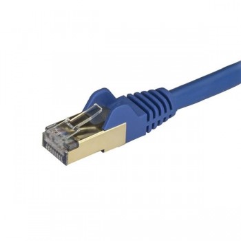 StarTech.com Cable de 2m de Red Ethernet RJ45 Cat6a Blindado STP - Cable sin Enganche Snagless - Azu 6ASPAT2MBL
