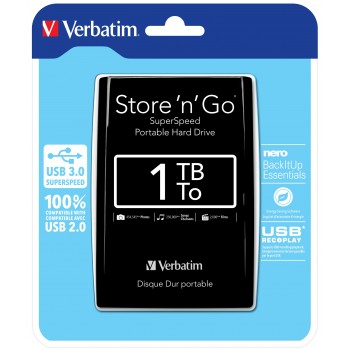 Verbatim VB-25U3-01T01 1TB Negro 53023