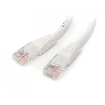 StarTech.com Cable de Red Ethernet 15m UTP Patch Cat5e Cat 5e RJ45 Moldeado - Blanco, 15 m, RJ-45, R M45PAT15MWH