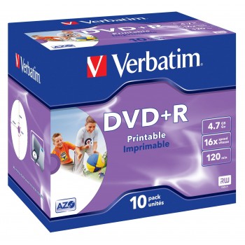 Verbatim DataLifePlus - 10 x DVD+R 4.7 GB 16x - superficie imprimible mediante inyección de tinta -  43508