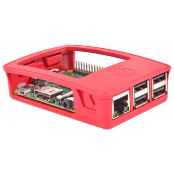 RASPBERRY Caja para Raspberry Pi 3 Oficial, Rojo y blanco 9098132