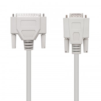 CABLE RS-232 NULL MODEM DB25M DB9H 1.8MTS 10.14.0802