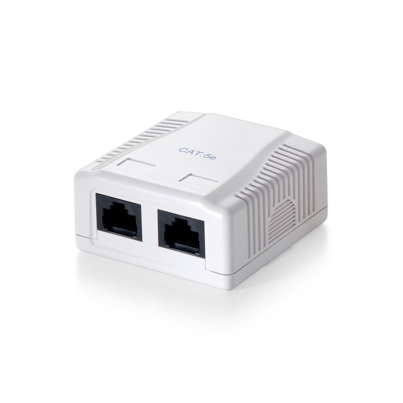 ROSETA DE SUPERFICIE CATEGORIA 5e 2 HEMBRAS RJ45 235112