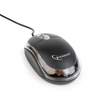 Gembird MUS-U-01-BKT Óptico 1000 DPI Negro
