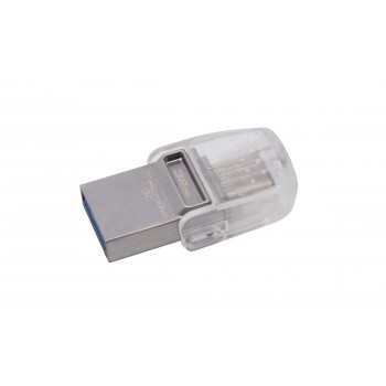 Kingston Technology DataTraveler 32GB USB 3.0 (3.1 Gen 1) Type-A Type-C Plata DTDUO3C 32GB