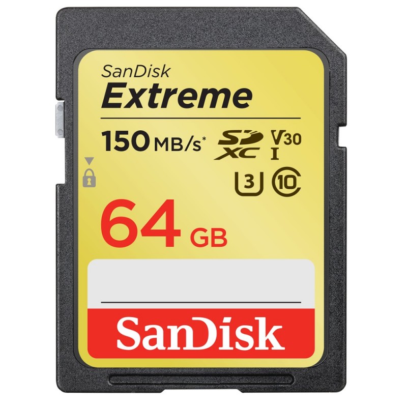 SanDisk Exrteme 64 GB 64GB SDXC Clase 10 Negro SDSDXV6-064G-GNCIN