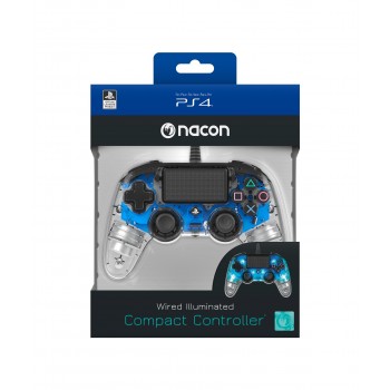 NACON PS4OFCPADCLBLUE, Gamepad, PlayStation 4, Analógico Digital, Share, Azul, Alámbrico