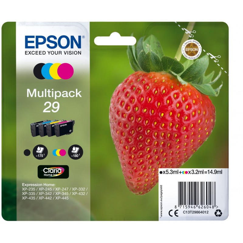 Epson C13T29864022 Negro, Cian, Magenta, Amarillo C13T29864022