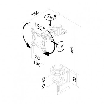 Newstar Soporte de escritorio para monitor FPMA-D1010