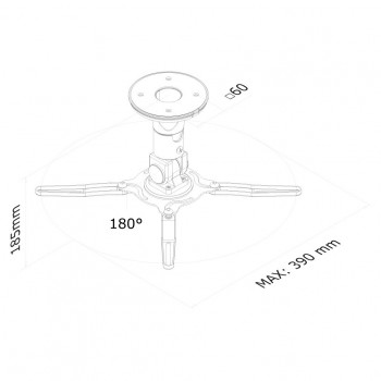 BEAMER-C50 CEILINGMOUNT 18.5CM