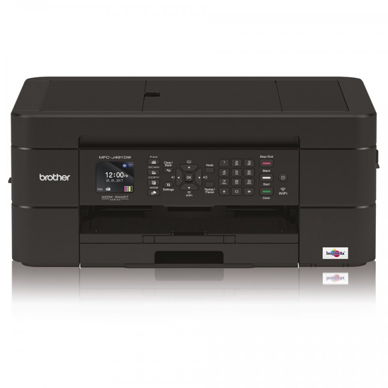 Brother MFC-J491DW, Inyección de tinta, 1200 x 6000 DPI, 100 hojas, A4, Impresión directa, Negro MFCJ491DWZX1