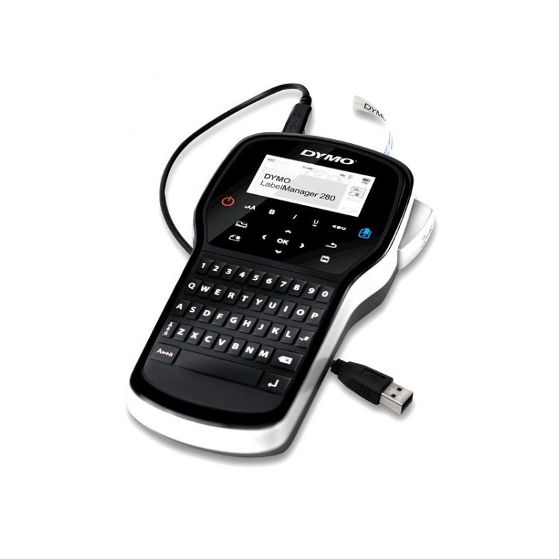 DYMO LabelManager 280, LCD, D1, 6, 9, 12 mm, Transferencia térmica, Negro, Plata, QWERTY S0968920