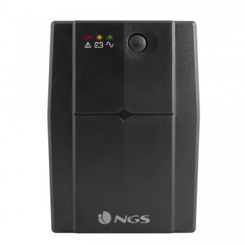 NGS Fortress 600 V2, Tipo F (Schuko), Negro, LED,  FORTRESS600V2