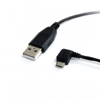 StarTech.com Cable de 30cm USB A a Micro USB B Acodado a la Izquierda para Teléfono Móvil y Smartpho UUSBHAUB1LA