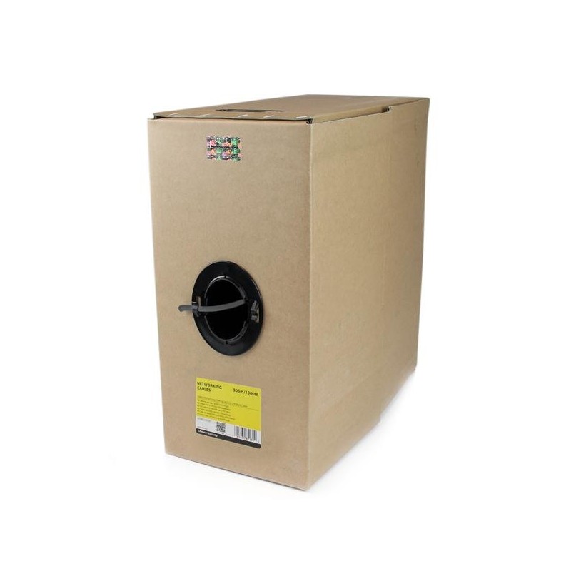 StarTech.com Rollo Bobina de 304,8m de Cable de Red Sólido Bulk a Granel UTP Cat6 Gris Certificado C WIR6CMRGR