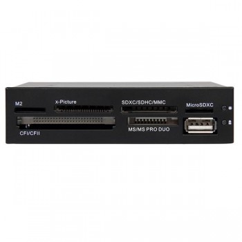 StarTech.com Adaptador Bahía Frontal 3.5in Lector  35FCREADBK3